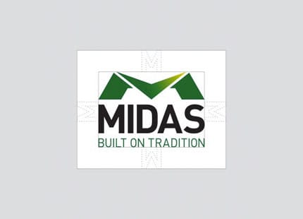 Midas logo clear space