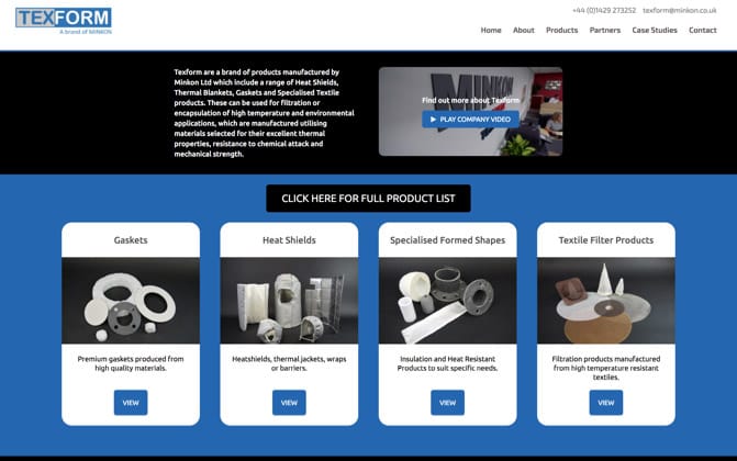 Minkon Texform website