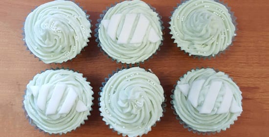 VIA branded cupcakes