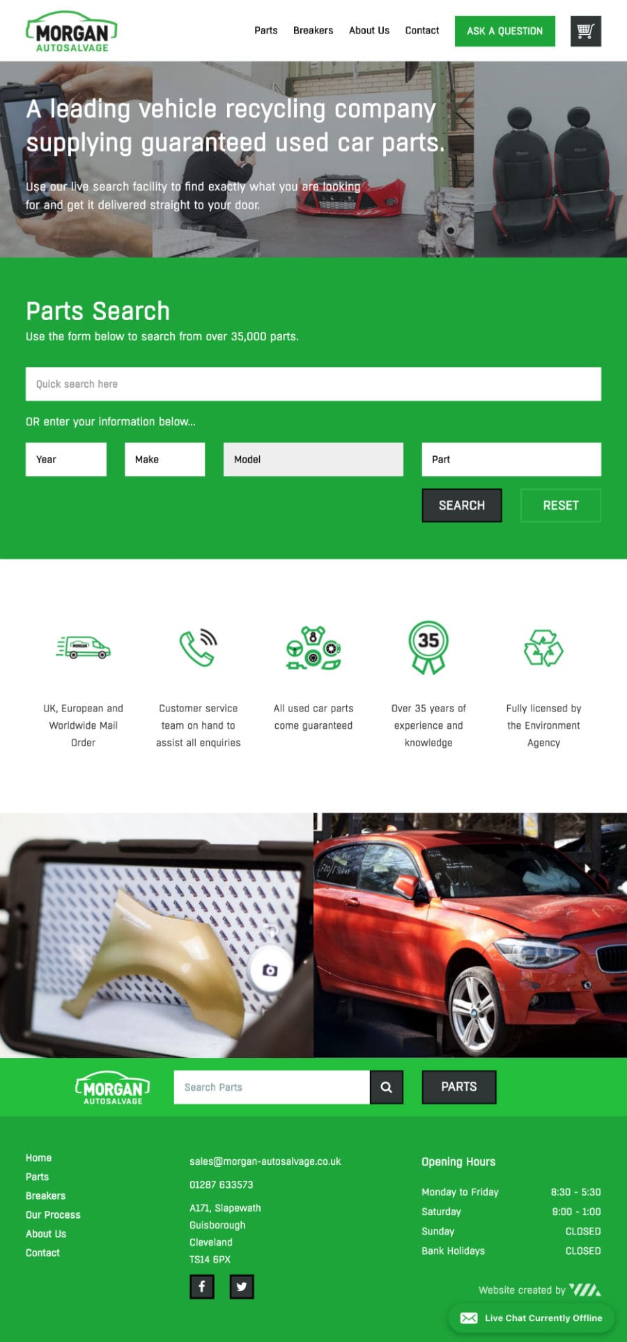 Morgan Autosalvage new website